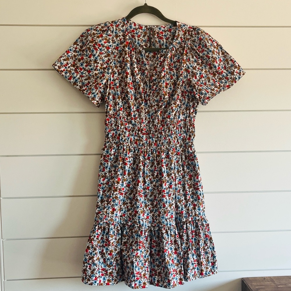 Anthropologie Multicolor Floral Mini Dress - Picture 5 of 10